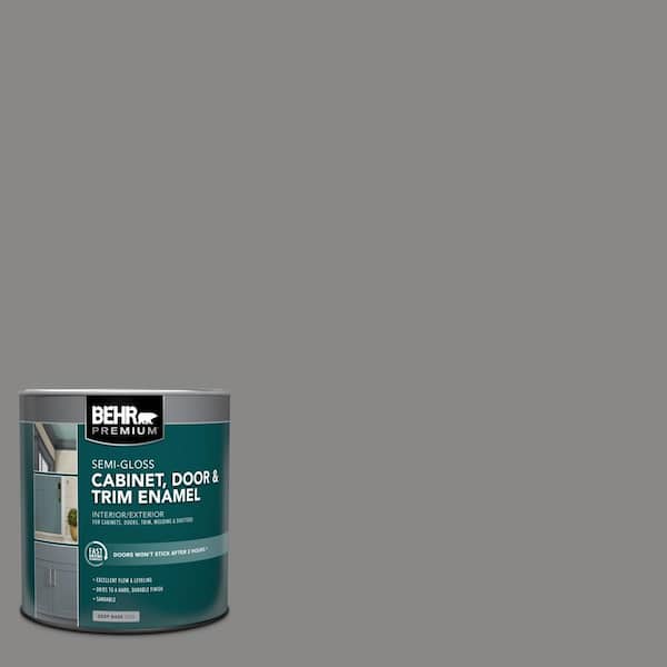 BEHR PREMIUM 1 qt. #PPU26-04 Falcon Gray Semi-Gloss Enamel Interior/Exterior Cabinet, Door & Trim Paint