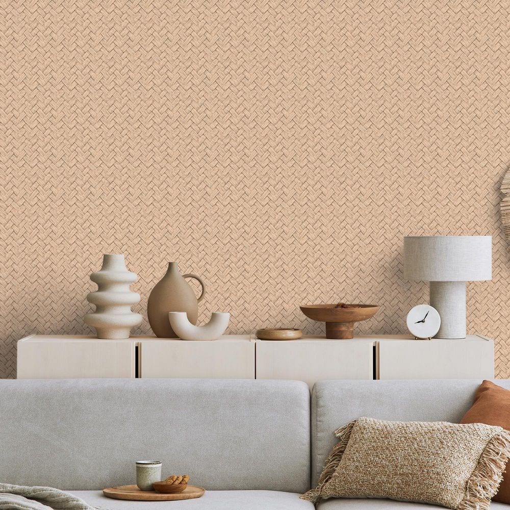 Faux Natural Weave Taupe Wallpaper price history on PriceWatchPro