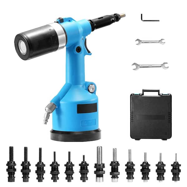 Air Riveter, MAX XR 3/8-5/16 in. Straight Nail Angle, Pneumatic Air Riveter, 20.2KN Pulling Force Pop Rivet Gun Tool Kit