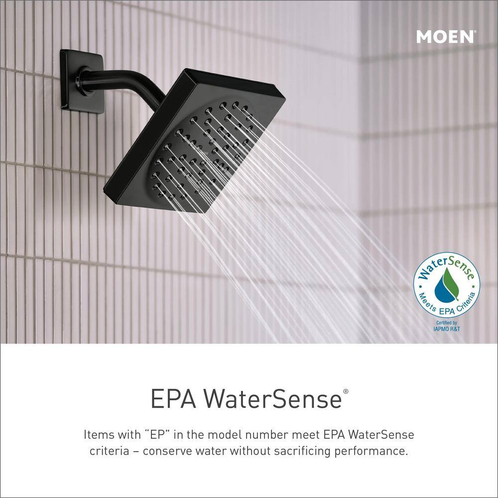 Matte Black Modern Wall Mounted Tub and Shower Faucet Set