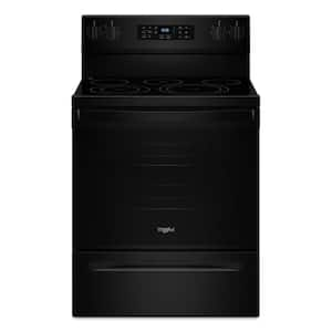 30 in. 5-Element Freestanding Electric Range in Black with Air Cooking Technology