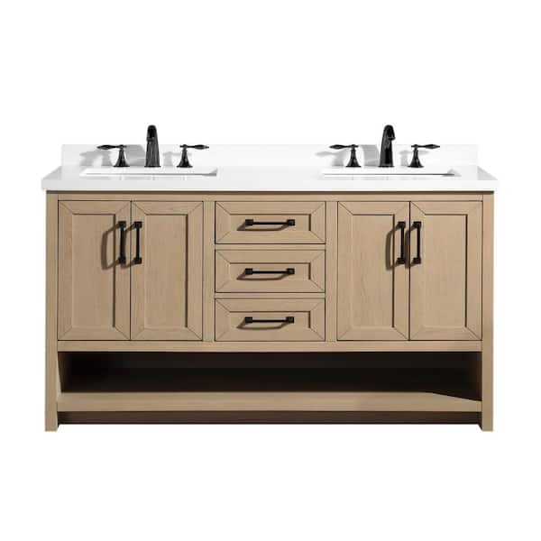 Ari Kitchen And Bath Venice 55 In W X, 55 Inch Double Sink Vanity Home Depot