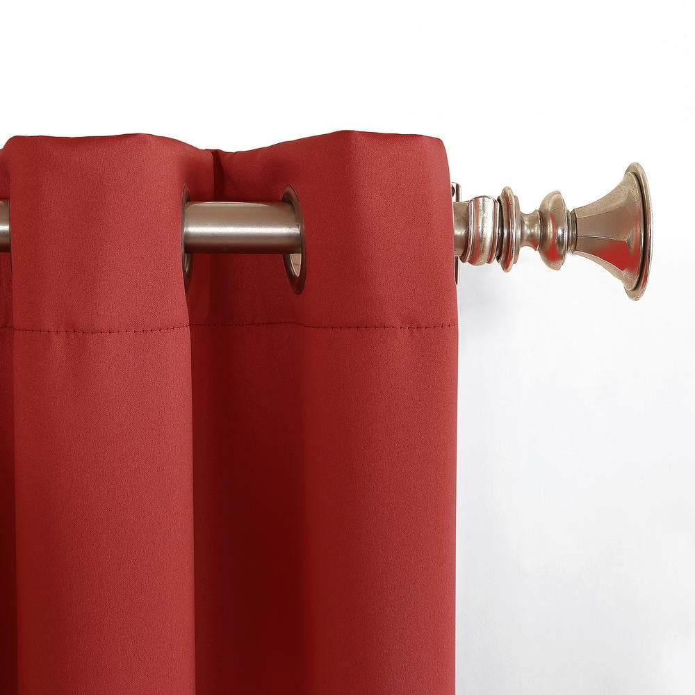 Brick Red Room Darkening Grommet Curtain Panel, 40 x 84 Inch