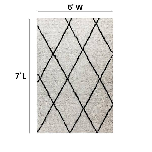  Kitchen Rugs Set of 2 Bohemia Black Lines Ethnic