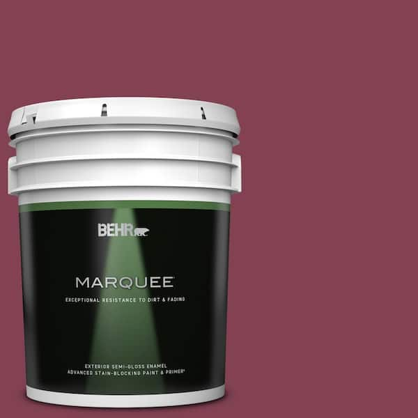 BEHR MARQUEE 5 gal. #M130-7 Sugar Beet Semi-Gloss Enamel Exterior Paint & Primer