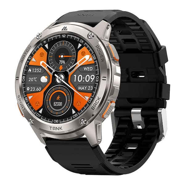TANK T3 AMOLED Smartwatch 1.95 x 0.57 in. Silver