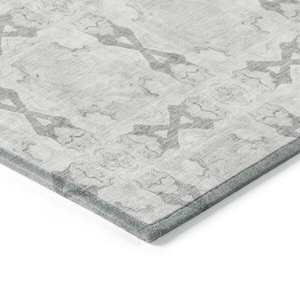 Chantille ACN564 Ivory 8 ft. x 8 ft. Round Machine Washable Indoor/Outdoor Geometric Area Rug