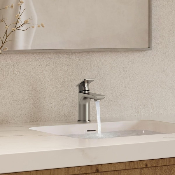 EVERSTEIN 6 in. Faucet Height Single Handle Single Hole Bathroom
