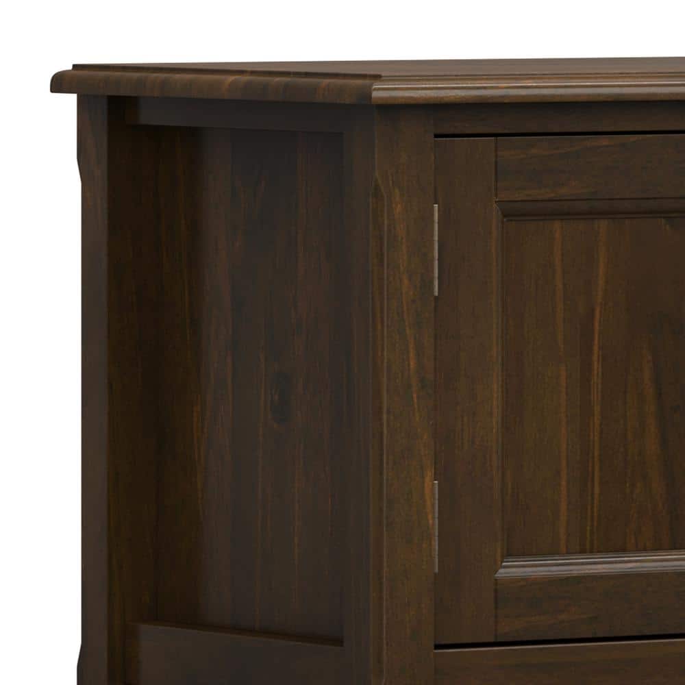 Burlington Mahogany Brown 72'' Solid Wood TV Media Stand