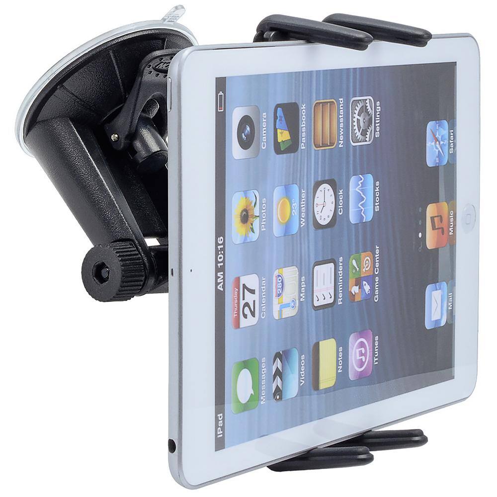 Black Adjustable Windshield/Dashboard Mount for Smartphones and Tablets