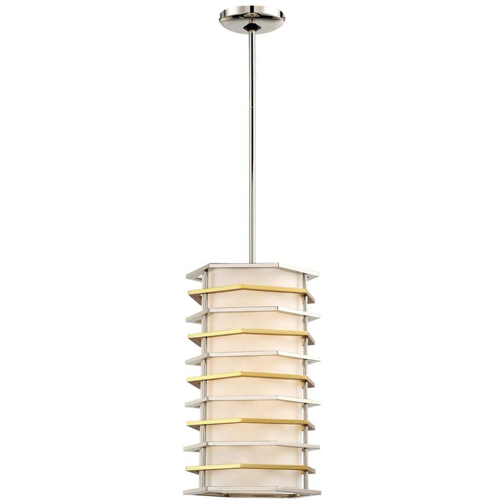 Levels 100-Watt Equivalence Integrated LED Polished Nickel with Honey Gold Pendant price history on PriceWatchPro