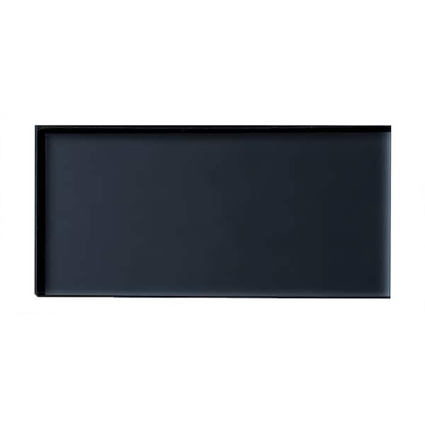 ABOLOS Forever Blue Gray 3 in. x 6 in. Matte Glass Subway Backsplash Wall Tile (14 sq. ft./Case)