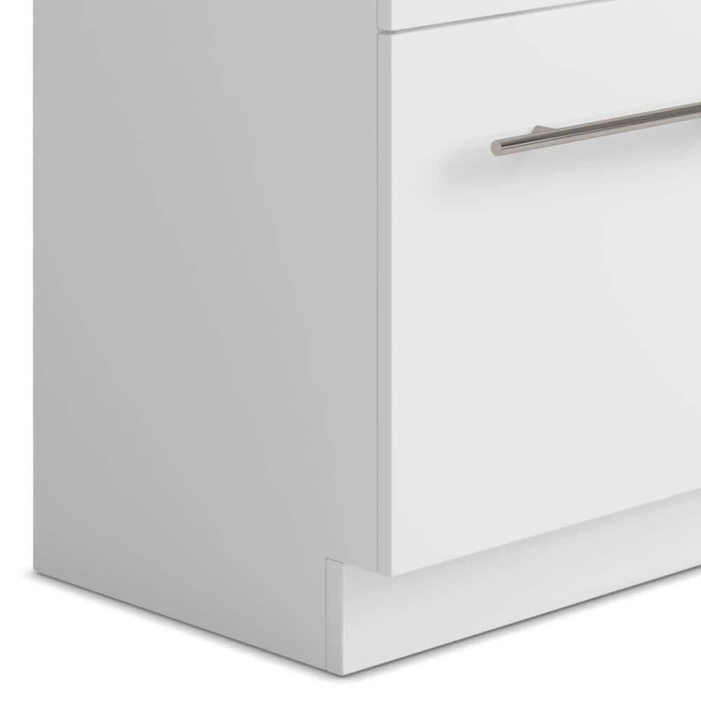 Metro 24 Inch White Laundry Cabinet with Stainless Steel Sink