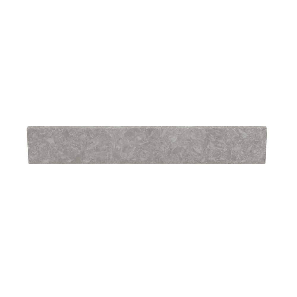Charcoal Gray Quartz 21.24" x 4" Bathroom Sidesplash