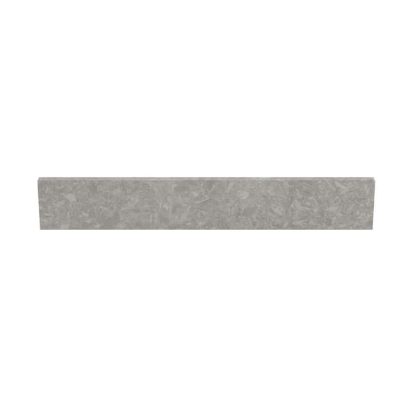 Winette 21.14" X 4" Quartz Bathroom Sidesplash in Charcoal Gray