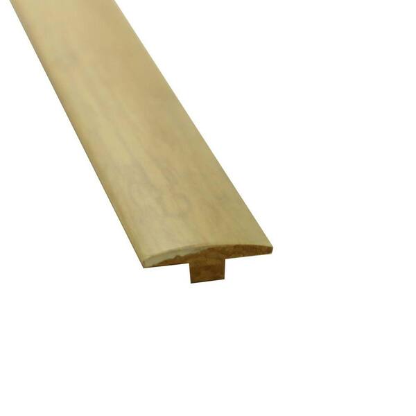 Islander Stained White 1/2 in. Thick x 2 in. Wide x 72-3/4 in. Length Strand Bamboo T-Molding