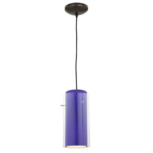 Access Lighting 1-Light Pendant Oil Rubbed Bronze Finish Clear Glass-DISCONTINUED