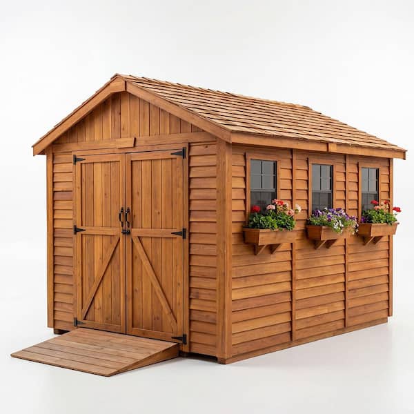 Spacemaster 8 ft. x 12 ft. Western Red Cedar Storage Shed
