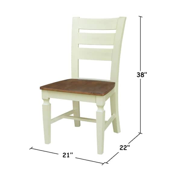 International Concepts Hickory/Shell Vista Ladderback Side Chair