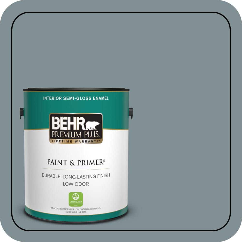 1 gal. #740F-4 Dark Storm Cloud Semi-Gloss Enamel Low Odor Interior Paint & Primer price history on PriceWatchPro