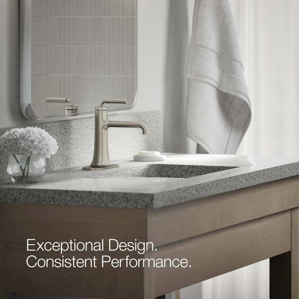 Vibrant Brushed Nickel Single-Handle Bathroom Sink Faucet