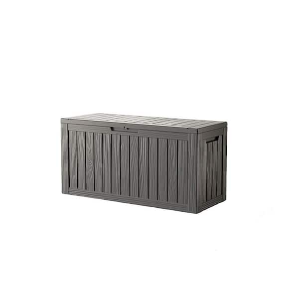 80 Gal. Grey Outdoor Durable Storage Deck Box