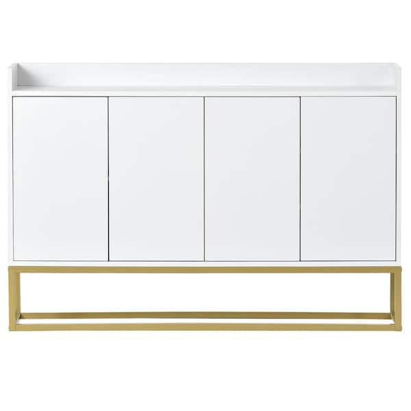 Z-joyee Modern Cabinet with Large Storage Space for Dining Room, White