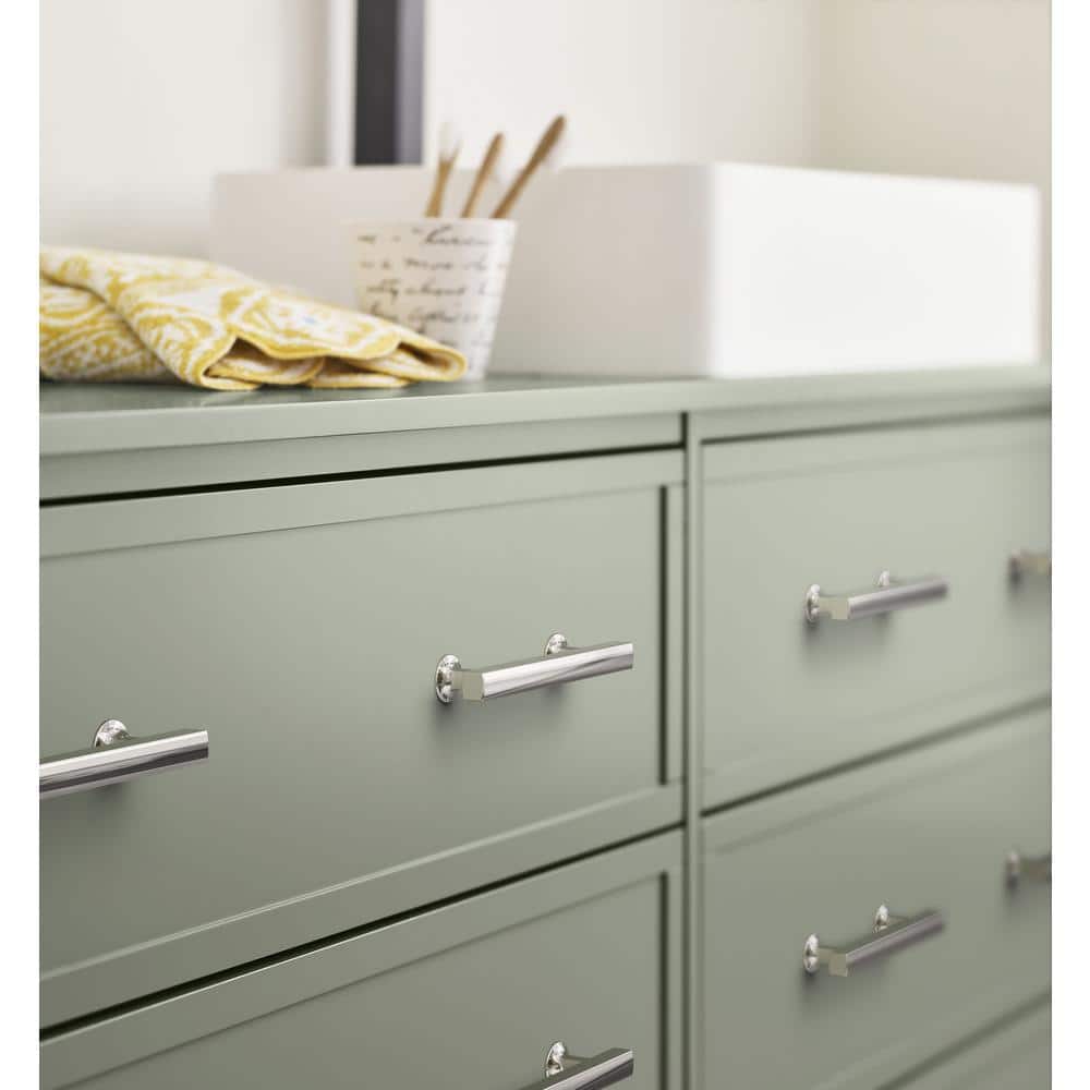 Polished Nickel 3-3/4 Inch Modern Bar Pull