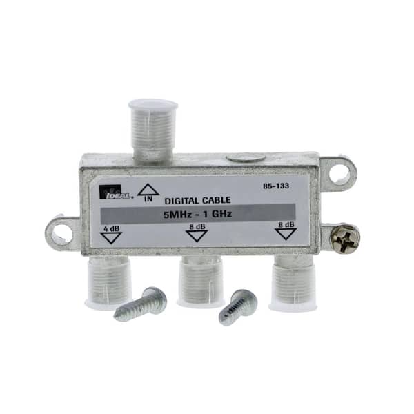 IDEAL 5 MHz - 1 GHz 3-Way High-Performance Cable Splitter (Standard Package, 3 Splitters)