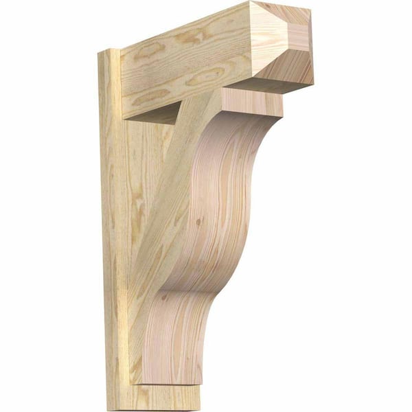Ekena Millwork 8 in. x 30 in. x 22 in. Fuston Craftsman Rough Sawn Douglas Fir Outlooker