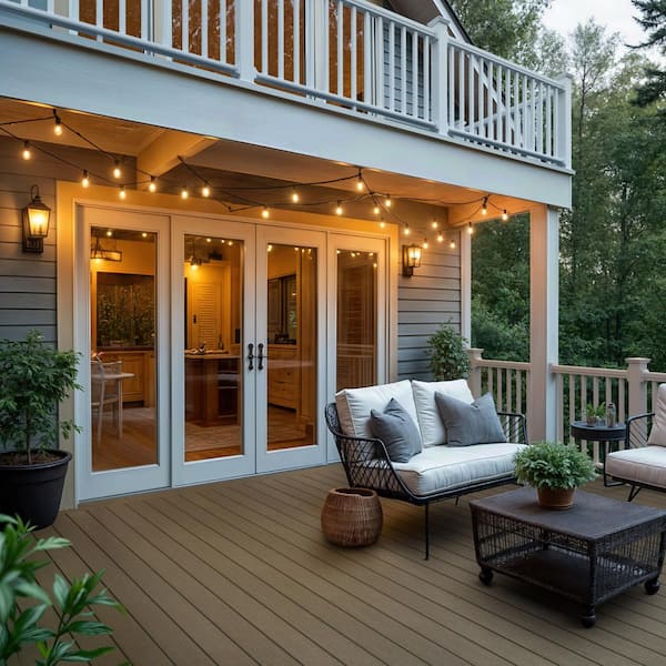 Vista 1 in. x 6 in. x 20 ft. Ironwood Brown Grooved Edge Composite Deck Board