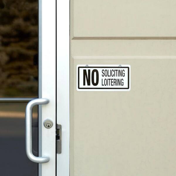 No Soliciting Sign Stickers 5 Pack - 3x7 Inch Clear Vinyl Decals For Door Window