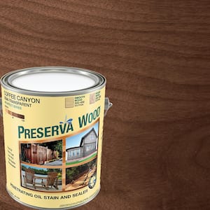 1 gal. Semi-Transparent Oil-Based Coffee Canyon Exterior Wood Stain