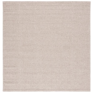 Sisal All-Weather Beige 7 ft. x 7 ft. Solid Woven Indoor/Outdoor Square Area Rug