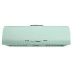 Classic Retro 30 in. 700 CFM Ducted Under Cabinet Range Hood with LED Lighting in Summer Mint Green