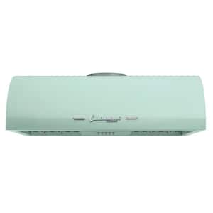 Classic Retro 30 in. 700 CFM Ducted Under Cabinet Range Hood with LED Lighting in Summer Mint Green
