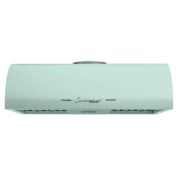 Unique Appliances Classic Retro 30 in. 700 CFM Ducted Under Cabinet Range Hood with LED Lighting in Summer Mint Green