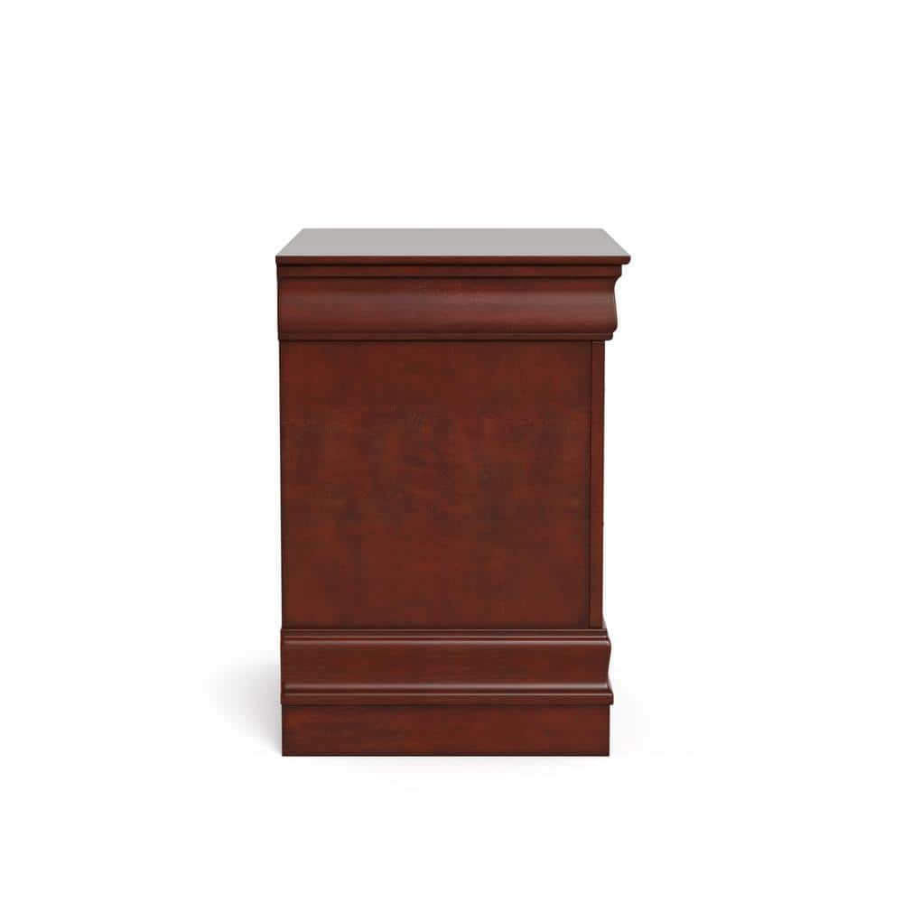 Cherry Solid Wood 2-Drawer Traditional Nightstand