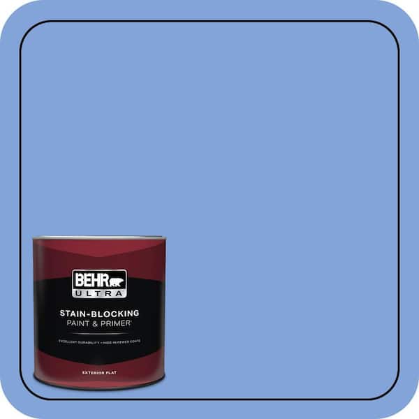 BEHR ULTRA 1 qt. #P530-4 Periwinkle Flat Exterior Paint & Primer
