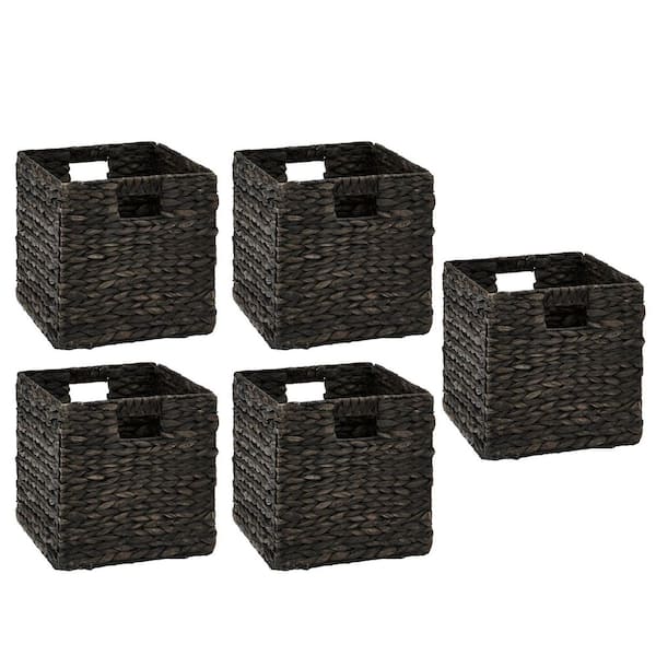 Brown Basket デモセット Brown 13 in. x 13 in. Polyethylene Decorative Basket Set of