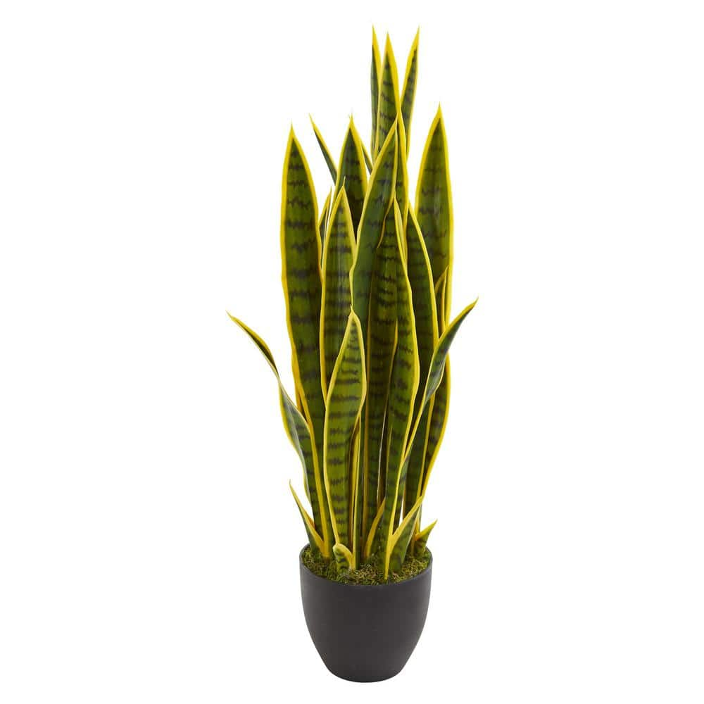 Nearly Natural Indoor 33 in. Sansevieria Artificial Plant 8303 - The ...