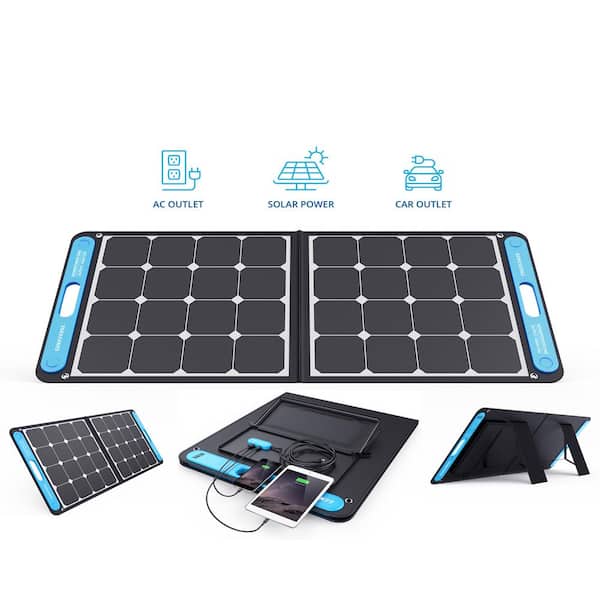 GENEVERSE Two 100-Watt Portable SolarPower ONE Solar Panels for HomePower ONE