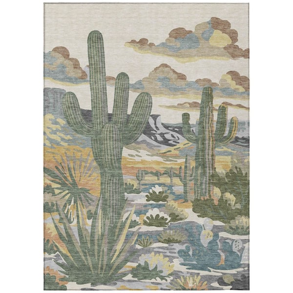 Chantille Machine Washable Indoor/Outdoor Abstract ACN2496 Beige 9 ft. x 12 ft. Area Rug