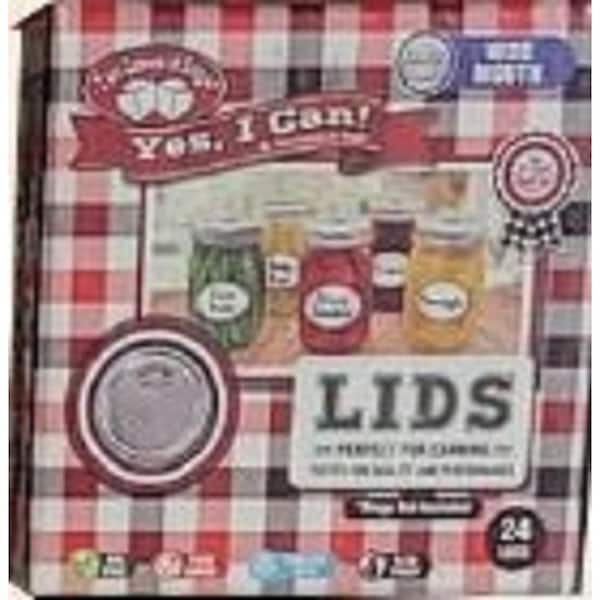 Two Lumps of Sugar Aluminum replacement lids, 24pc. For 8,16 and 32 oz. Wide Mouth Jars Perfect for reusing current jars