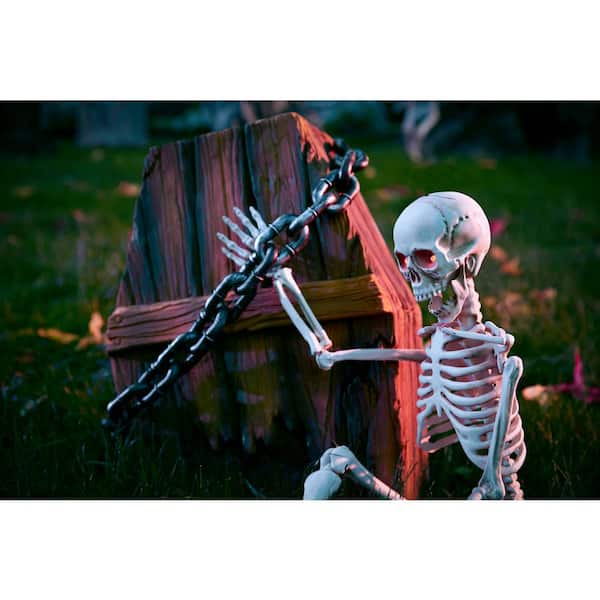 Halloween Decor 5 ft LED Pose-N-Stay Skeleton 