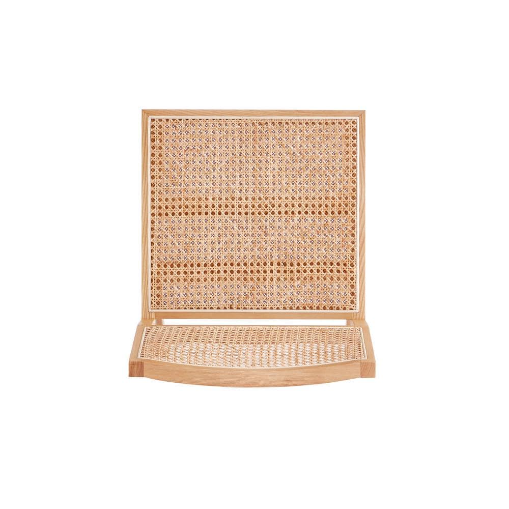 Elevated Nature Cane High-Back Side Chair in Natural Beige
