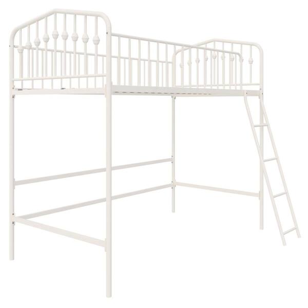 Novogratz Novogratz Bushwick Metal Twin Loft Bed, Off White