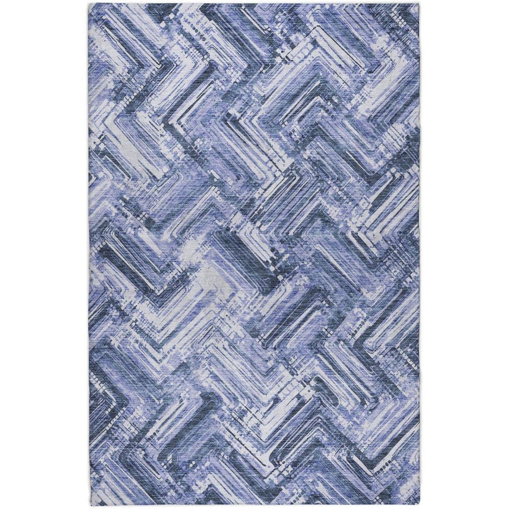 Dream Shag Premium Machine Washable Abstract ADS630 Blue 8 ft. x 10 ft. Area Rug price history on PriceWatchPro