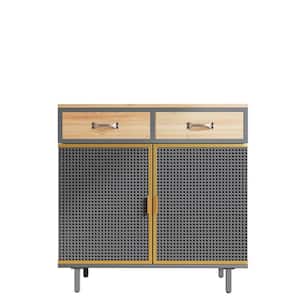 31.5 in. Gray Sideboard with 2 Drawer