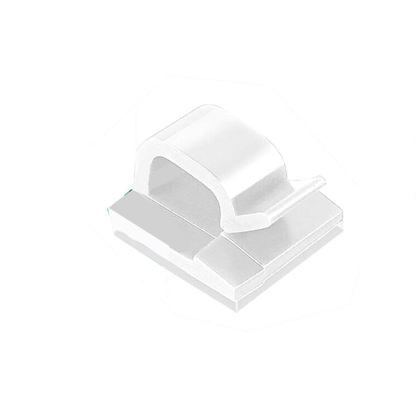 Cable Clips 100PCS Adhesive Wire Organizer Cord Management Staples Strong for Wall Desk Lights Clear Small